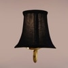 Devansh Gold Wall Mounted Lamp With Black Cotton Shade