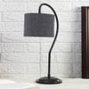 Grey Jute Curvy table lamp with Iron Base (SP20)