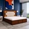 Nayra Solid Wood Comfort King Bed Box Storage Provincial Teak Finish Mattress 72 x 78 Inches