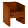 Shuntina Fabric Accent Chair in Orange Colour