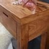 Wadsworth Shesham Wood Console Table in Honey Oak Finish With 2 Drawer