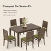 Atlas Solid Wood 6 Seater Compact Dining Table with Atlas Dining chair