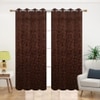 Velvet Floral Emboss Pack of 2 Blackout Window Curtains
