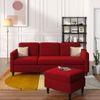 Monznij Sectional Fabric Sofa - Red
