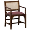 Provincial Cane & Suede Pink Accent Chair