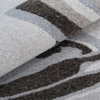 Handmade Wool Silk Area Rug Modern Wave Beige 8 x 10 Feet Carpet