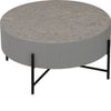 Scandinavian Ozzy Round Coffee Table Matte Black Finish