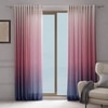 Stoa Paris Sheer Ombre Printed Long Door Curtain, Aesthetic Curtain with  Light Filtering Balcony,  Set of 1 Parda, Rose Tint Horizon - Red