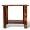 Camden Sheesham Wood Contemporary Square Coffee Table In Natural Teak Finish