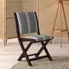 Bellucci Accent Chair in Mahogany Finish (Black & White Colour)