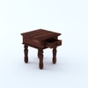 Anaisha Solid Wood Bedside Table in Teak Finish