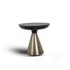 Ava Glass Coffee Table In Brass Finish