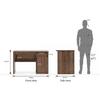 Graham Engineered Wood Study Table in Classic Walnut Finish