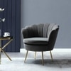Foster Fabric Accent Chair in Dark Grey Colour