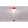 Hans Red Fabric Floor Lamp with Black Iron Base