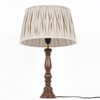 Hatton hand crafted Solid wood walnut finish table lamp With Natural Cotton Shade