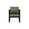 Alden 1 Seater Wooden Sofa (Moss Green Velvet)