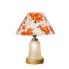 Devansh Conical Multi Cotton Shade Lamp With Wood & Mosaic Glass Base For Decoration/Office/Home/Gifting/Study For Decoration/Office/Home/Gifting/Study -(10X10X14.5) Inches -A