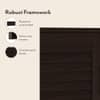 Bennis 18 Pair Shoe Rack in Dark Walnut Finish