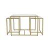 Stendal Nesting Coffee Table Set Of 3 Glass Square