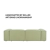 Elegantedge Wood Left Aligned 2-Seater With Upholstery Non Storage Sofa In Green Colour
