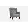 Ruby Accent Chair in Grey Colour