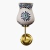 Devansh Metal Electric Wall Light in Gold Colour with Multicolor Shade Count of 1 Light