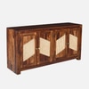 Sheesham Wood 4 Door Sideboard In Provincial Teak Finish