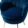 Melta Fabric Accent Chair in Blue Colour