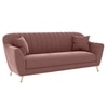Rivo Velvet 3 Seater Sofa In Peach Color
