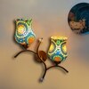 Devansh Metal Electric Wall Light in Gold Colour with Multi Shade Count of 2 Lights