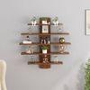 Caselle Engineered Wood Display Wall Shelf in Brown Maple