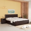 Diamond Solid Wood Queen  Size Bed With Drawer & Box Storage (Walnut Finish)