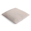 Tiny Check Stone  And Natural Cotton Cushion Cover 16X16 Inches