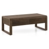 Linnea Rectangular Solid Wood Coffee Table In Danish Walnut Finish