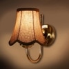 Devansh Steel Wall Mounted Lamp With Beige Jute Shade