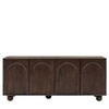 Isis Solid Mango Wood Sideboard with 4 Door in Dark Finish