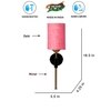 Devansh Metal Electric Wall Light in Black Colour with Pink Shade Count of 1 Light