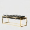 Golden Vista Metal Bench in White Finish