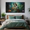 The Castle Decor Krishna Ji Wall Painting Wooden Framed 27x48 Inch (Style 12)