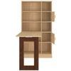 Aura Folding Study Desk cum Large Bookshelf in Canadian Maple Coffee Walnut Colour