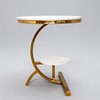 Bellemoor Metal Side Table in Gold Colour