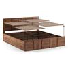 Astoria Solid Wood King Size Box Storage Bed In Teak Finish
