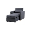 Jernell 1 Seater Fold Out Sofa cum Bed  in Dark Grey Colour