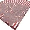 Jaipur Rugs Soft Floral Striped Wool And Polyester 6x9 Feet Undyed White And Red Dhurrie Carpet
