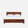 Rehan Solid Wood Queen  Size Bed Without Storage (Honey Finish)