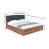 Nahiri Sheesham Wood Queen Size Bed In Teak Finish With Box Storage