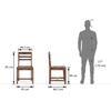 Julian 4 Seater Dining Table With Set Of 4 Oliver Dining Chairs (Finish- Teak)