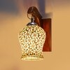 Devansh Solid Wood Electric Wall Light in Brown Colour with Multi Shade Count of 1 Light
