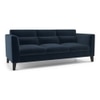 Lewis 3 Seater Fabric Sofa in Sea Port Blue Velvet Colour